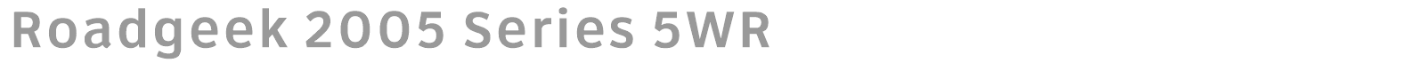 Roadgeek 2005 Series 5WR font preview